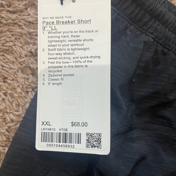 Lululemon Men’s Linerless Pace Breaker XXL - Picture 3 of 3